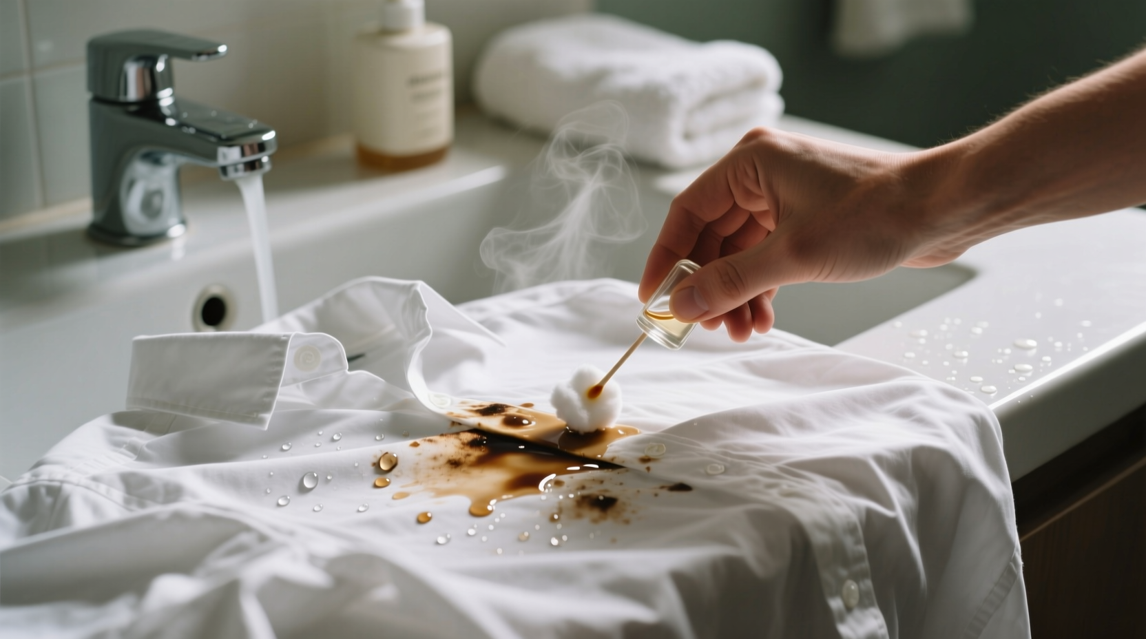 how to get stains out of a white shirt