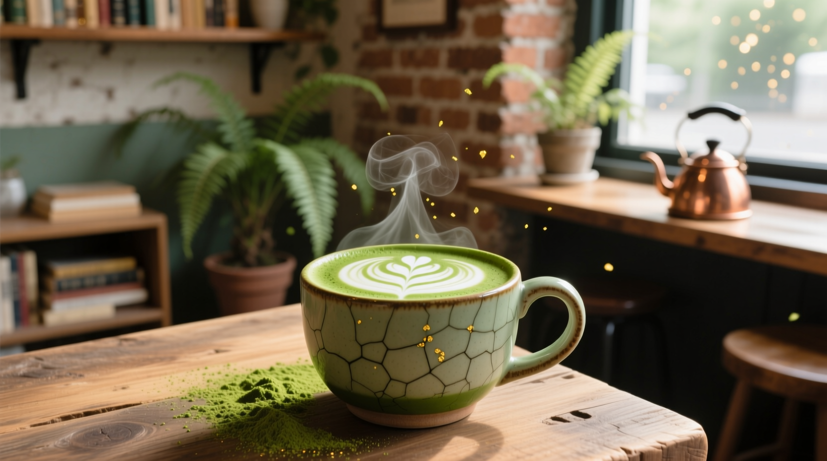 make a coffeehouse style matcha green tea latte at hom