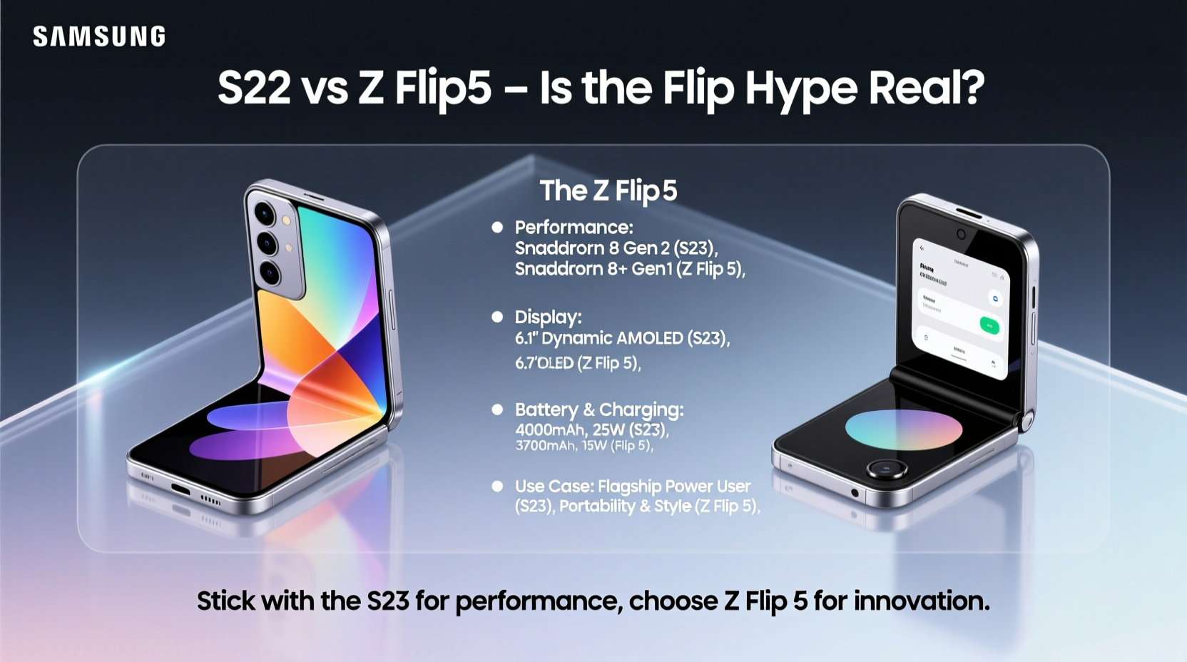 samsung s23 vs z flip 5 is the flip hype real or should you stick with the s23