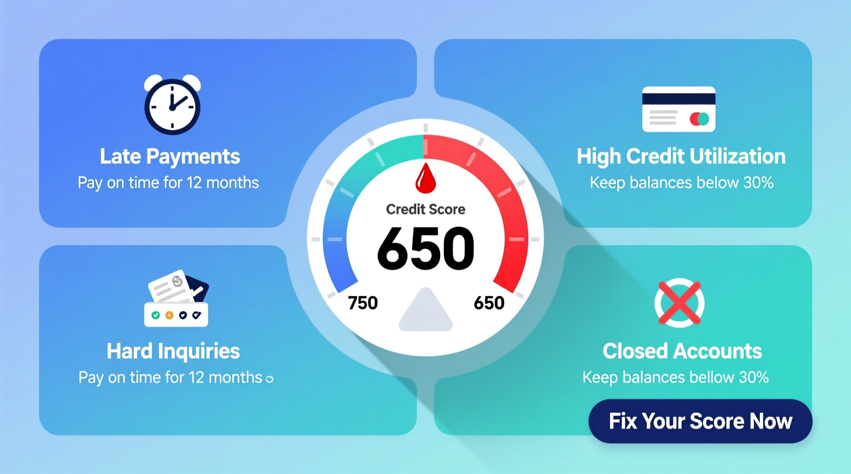 credit score dropped 100 points reasons how to fix it