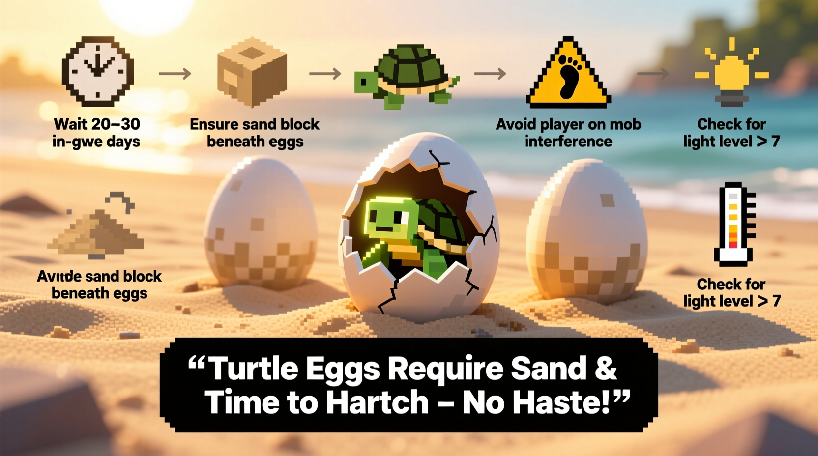 minecraft turtle eggs not hatching troubleshooting guide