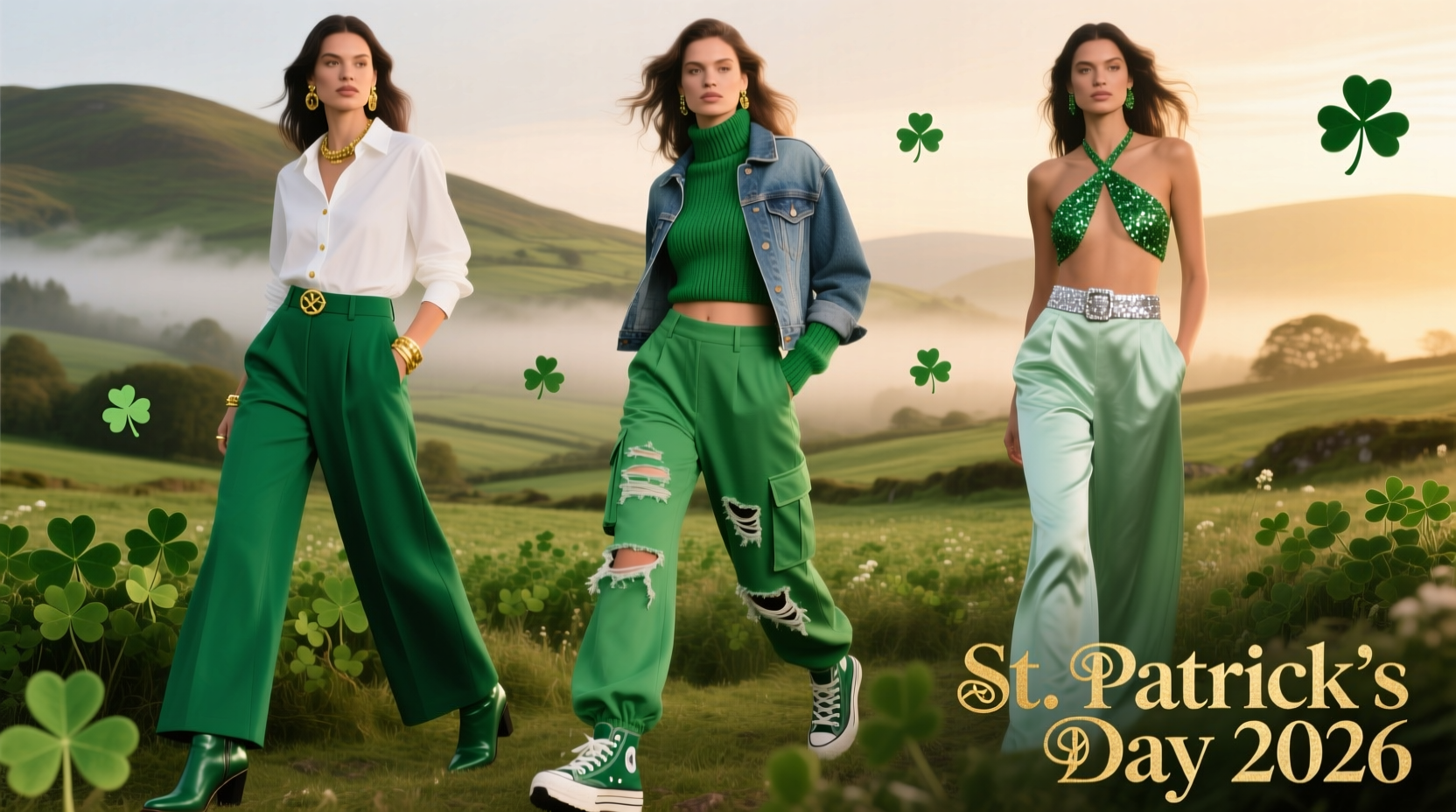 st patricks day womens pants