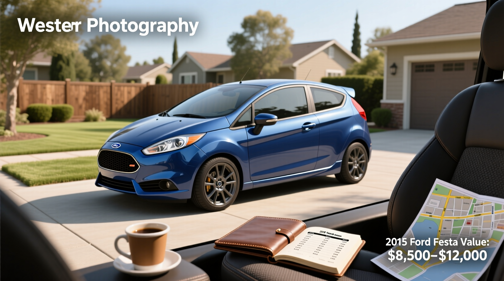 Side view of 2015 Ford Fiesta hatchback showing design similarities to 2014 model