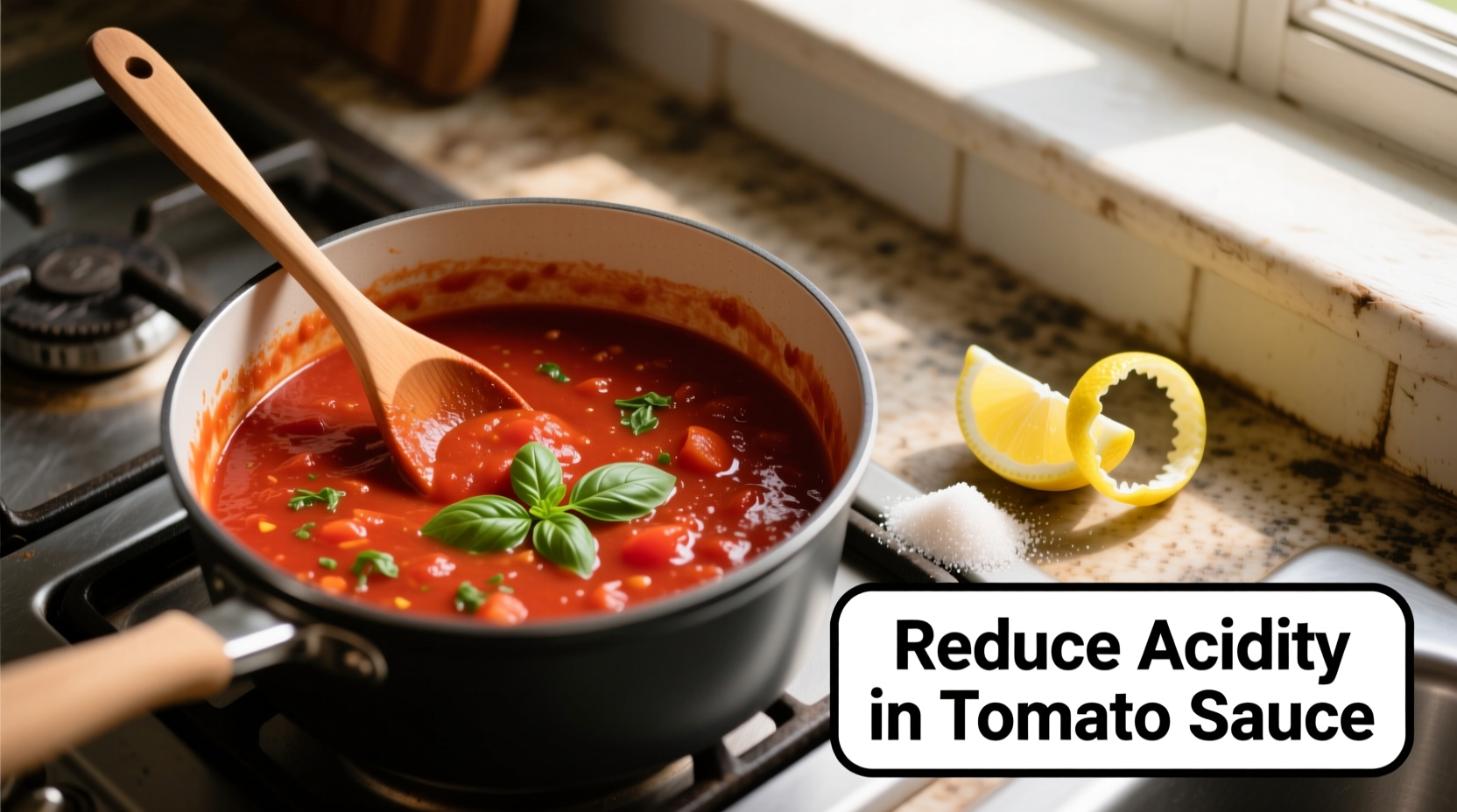 how do you reduce the acidity in tomato sauce
