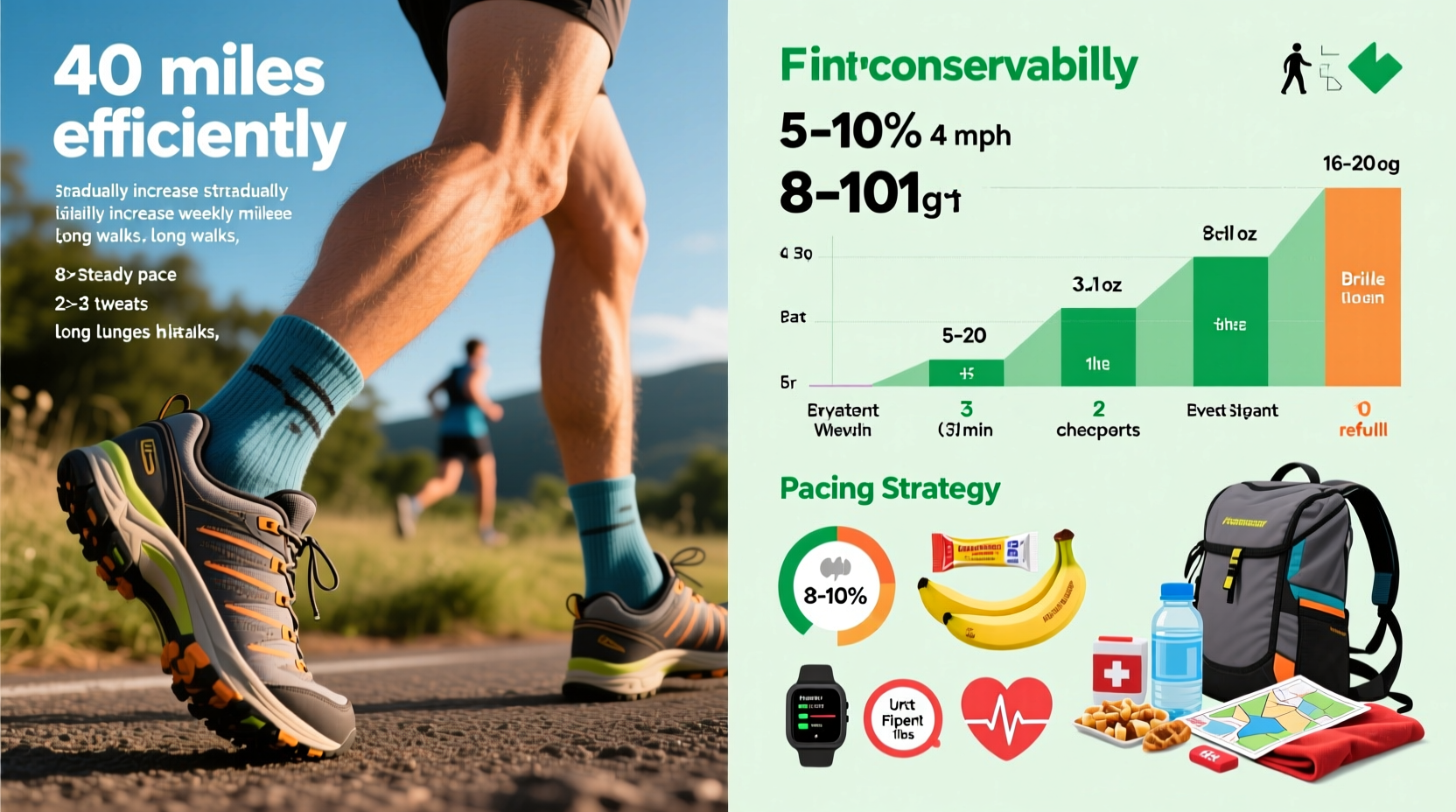 how to prepare and pace yourself for walking 40 miles efficiently