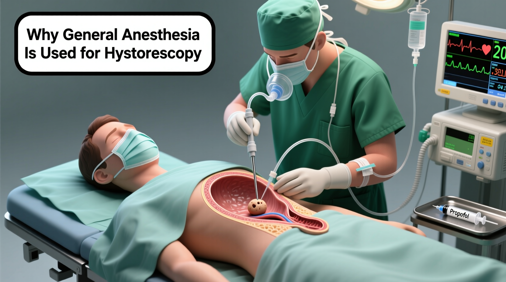 why general anesthesia is sometimes used for hysteroscopy
