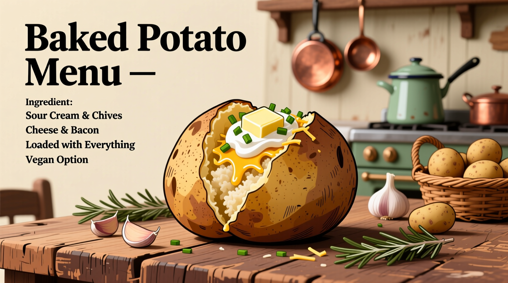 the baked potato menu