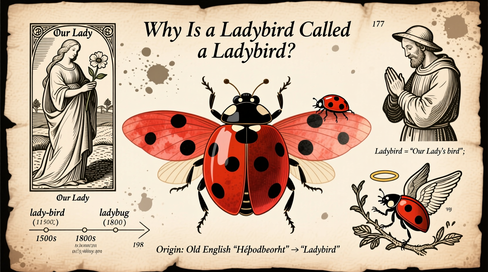 why is a ladybird called a ladybird etymology origins