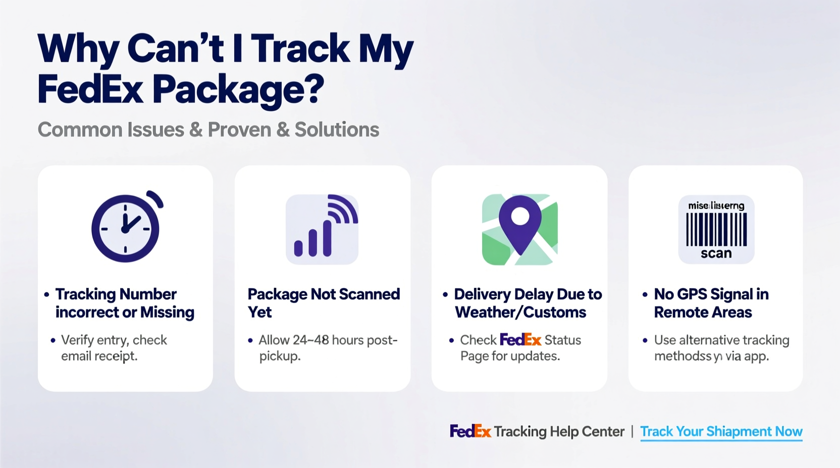 why cant i track my fedex package common issues solutions