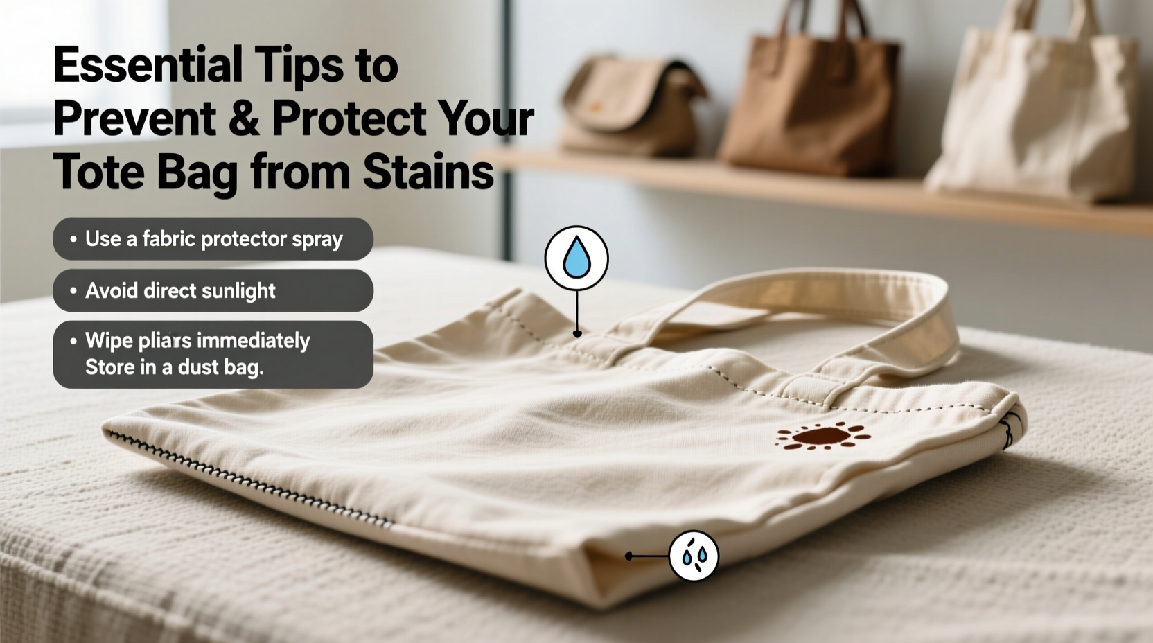 essential tips to prevent and protect your tote bag from stains