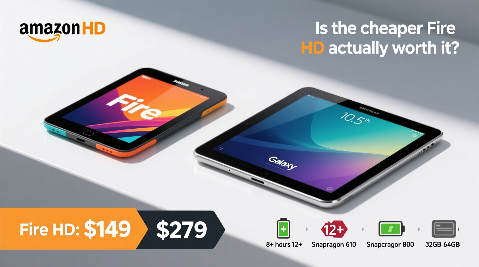 fire hd vs samsung galaxy tablet is the cheaper fire tablet actually worth it