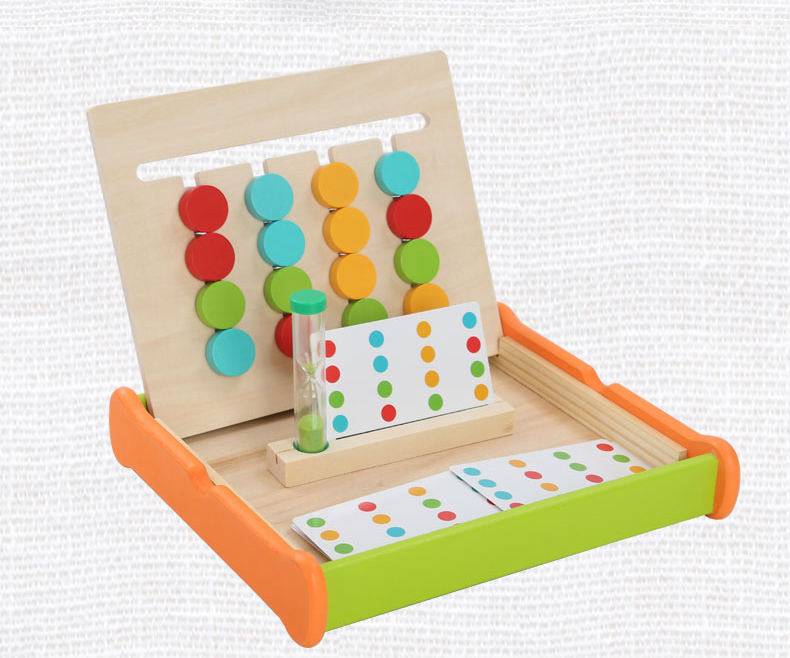 Wooden Puzzle Game Toys & Color Cognition Enlightenment Toys New Designed Developing Kids Animal Style Four Color Color Box