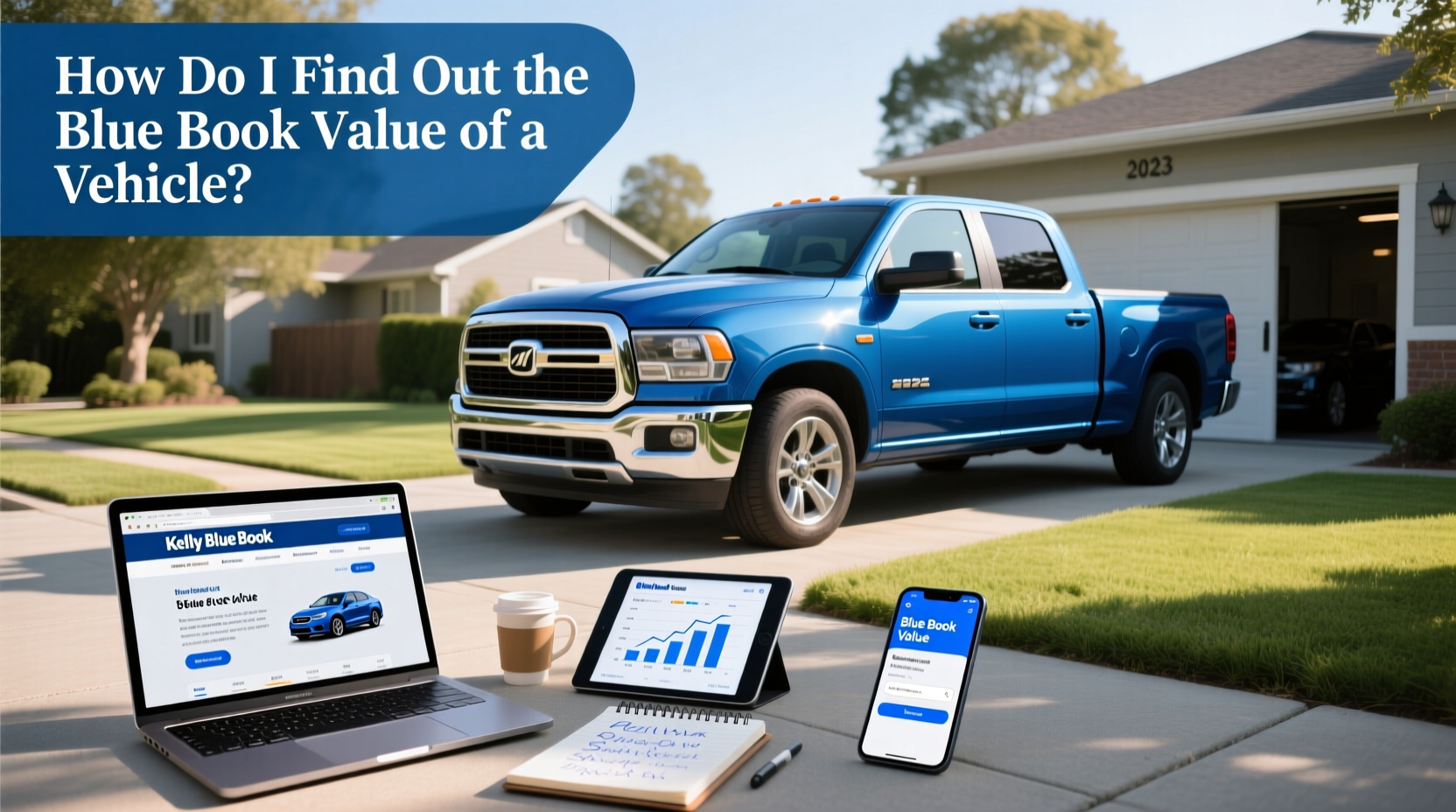 pickup truck blue book value lookup process