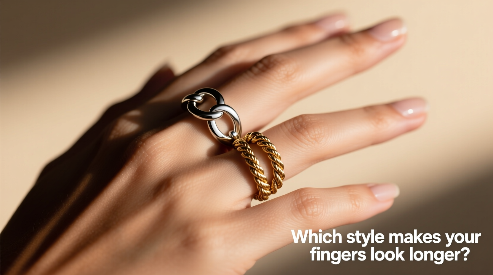 cuban link ring or rope chain ring which style makes your fingers look longer