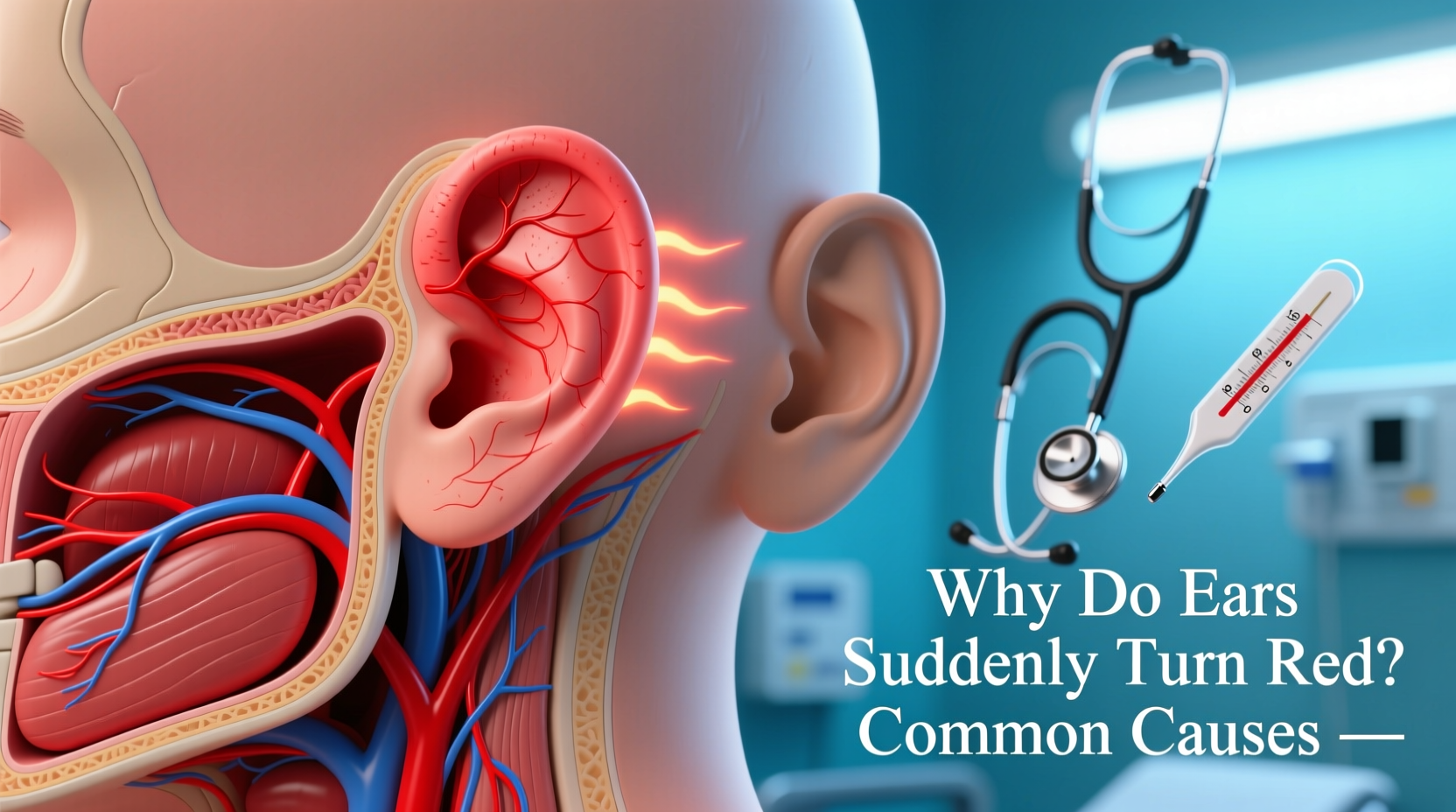 why do my ears suddenly get hot and red common causes