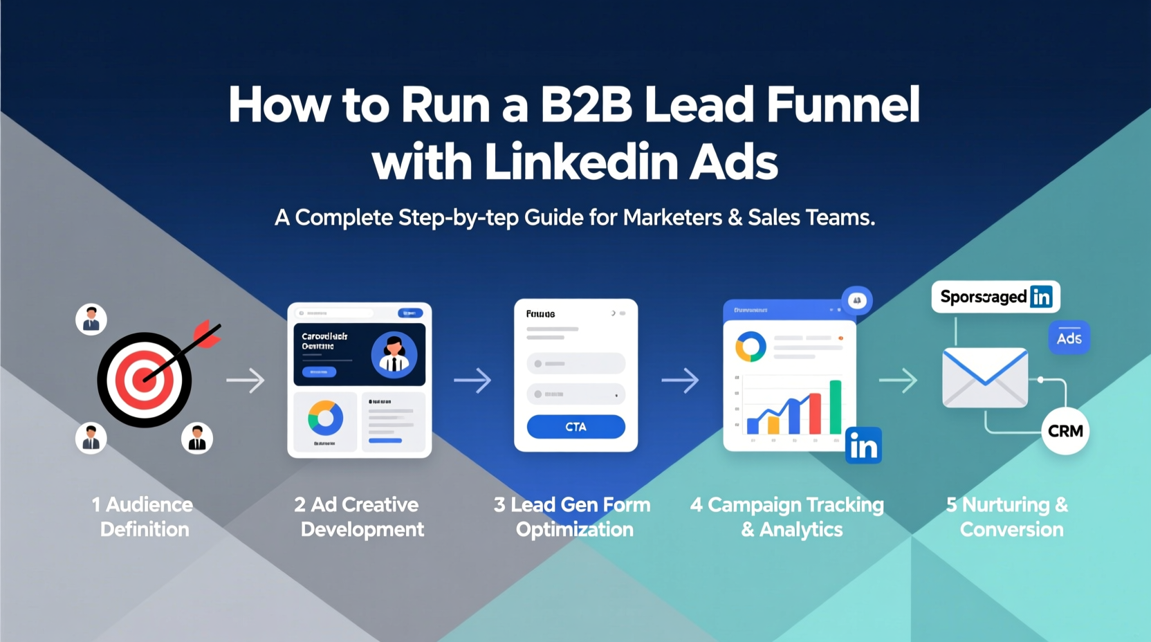 how to run b2b lead funnel linkedin ads