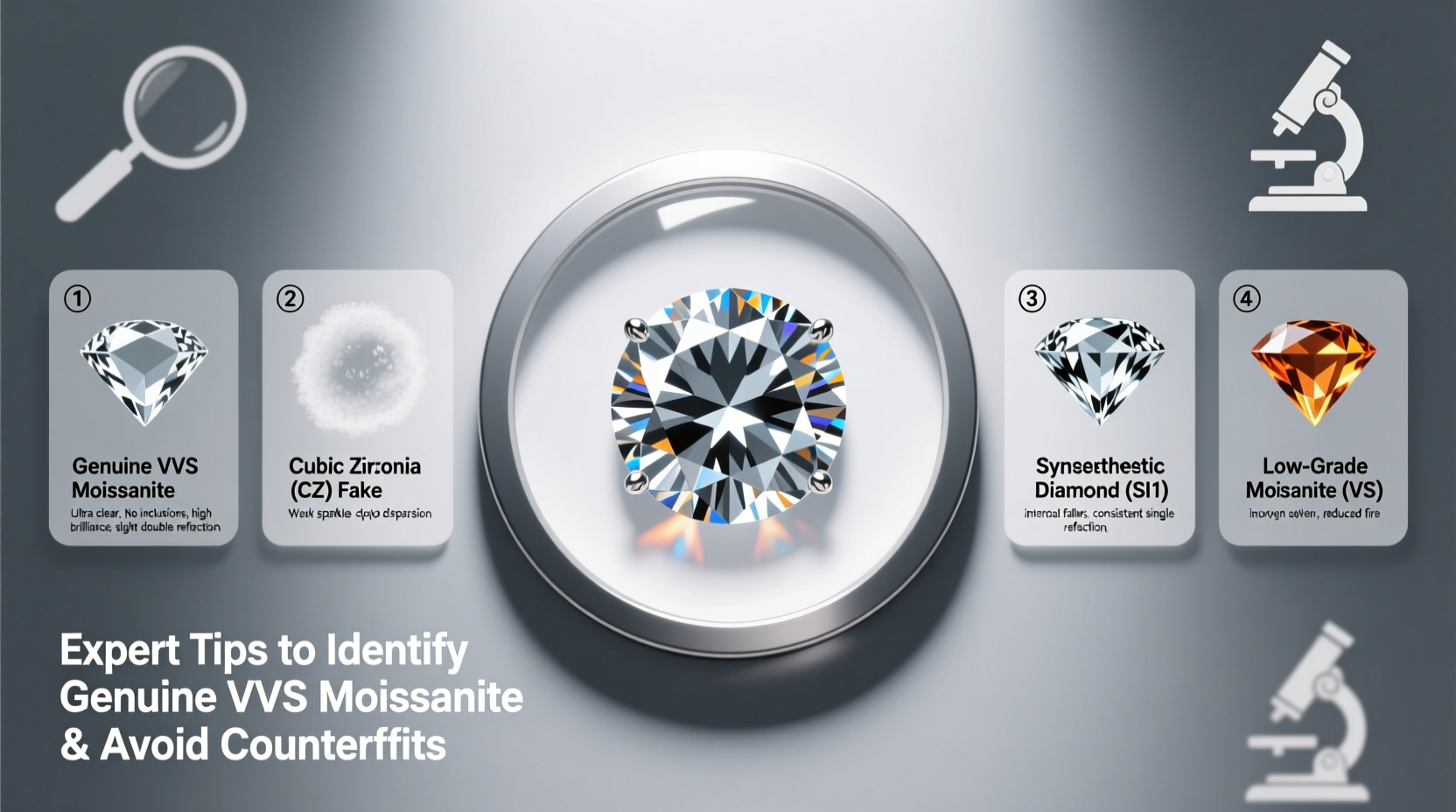 expert tips to identify genuine vvs moissanite and avoid counterfeits