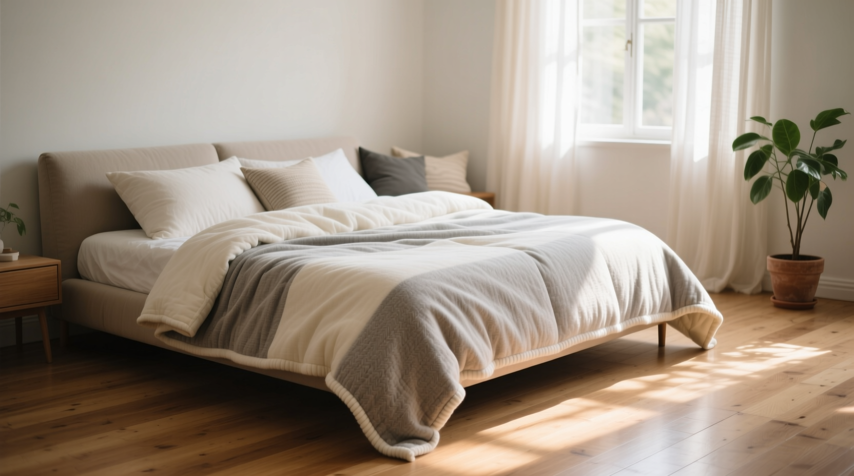 store blankets by turning them into pillows