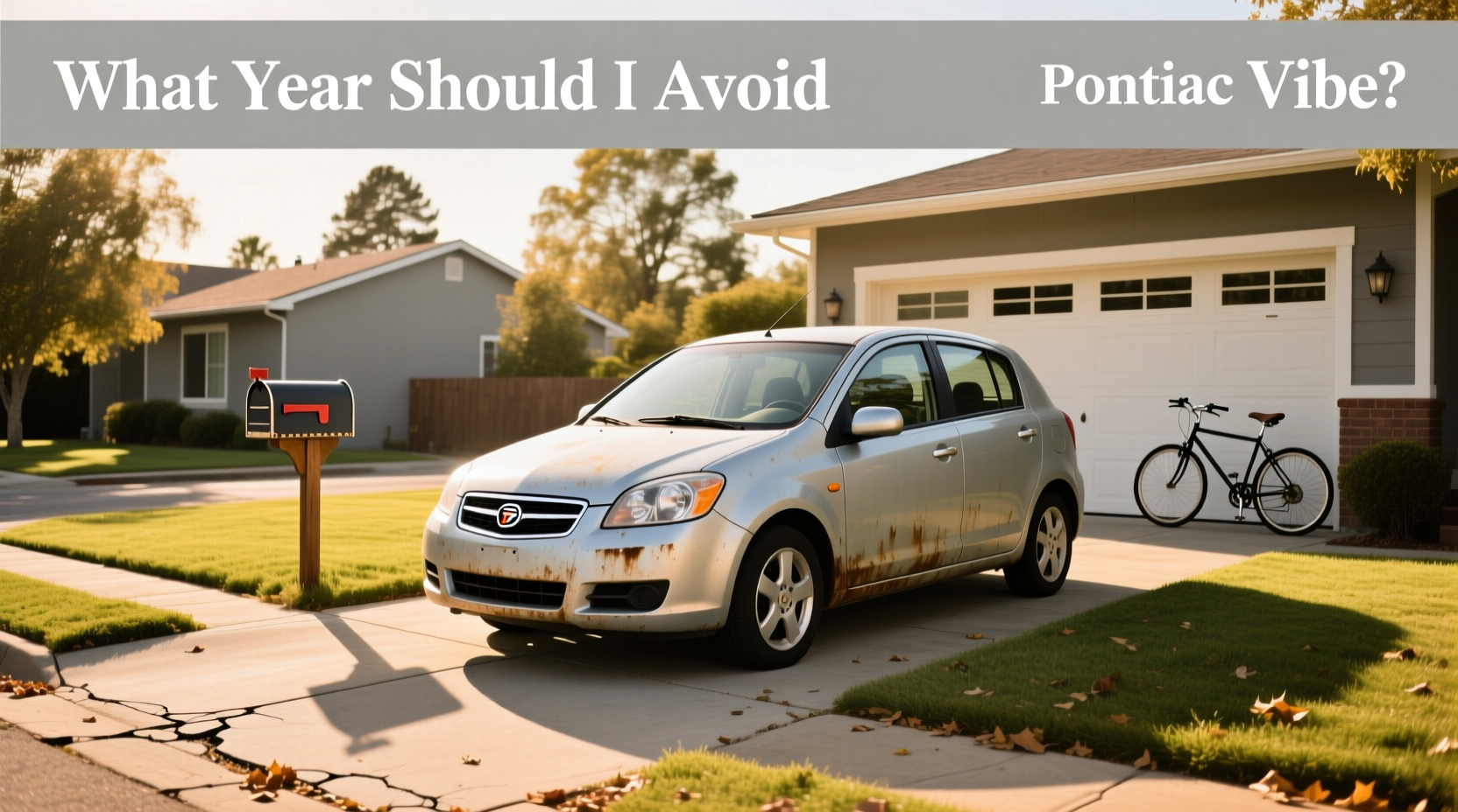 2008 Pontiac Vibe hatchback parked on suburban street