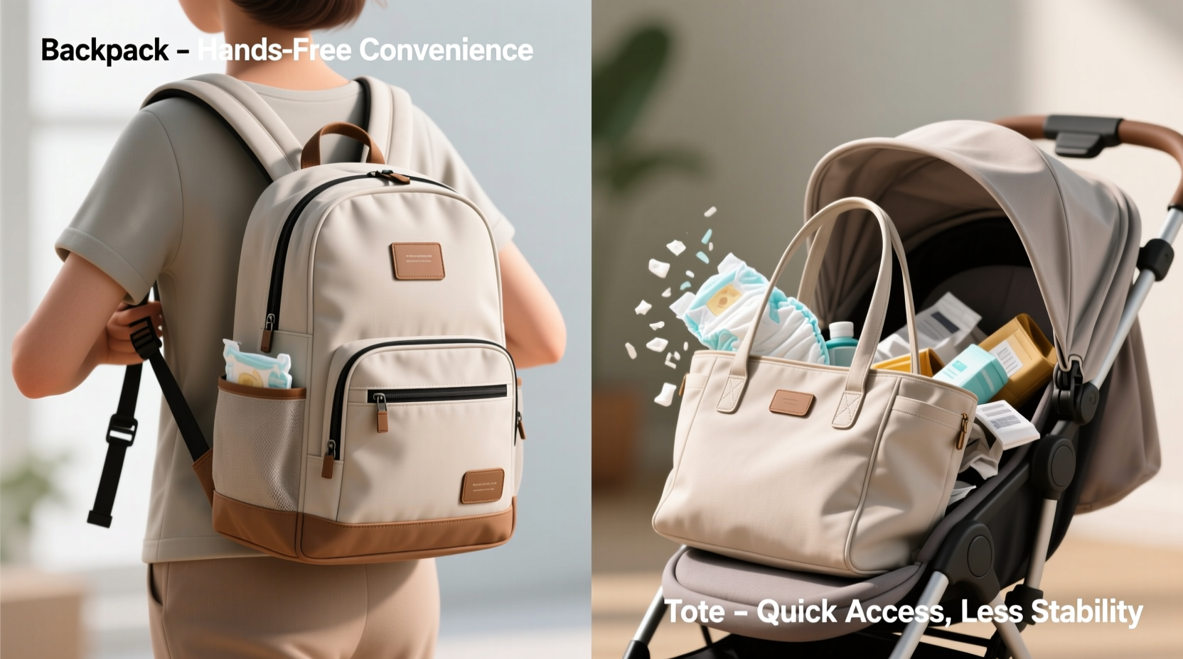 diaper bag backpack vs tote which one is actually easier to use