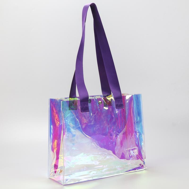 Fashion Tote Bag New Design Tote Bag, Custom Logo Holographic Bags, Zippered Pouch Wash Organizer, Portable