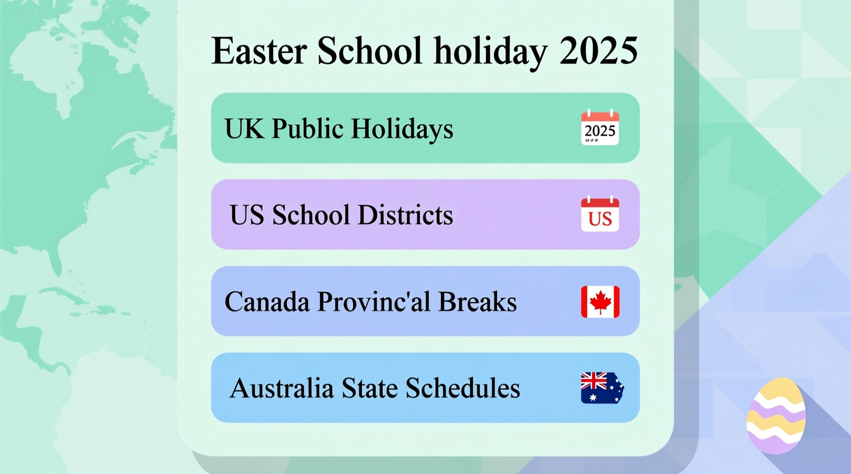 when do schools break up for easter 2025