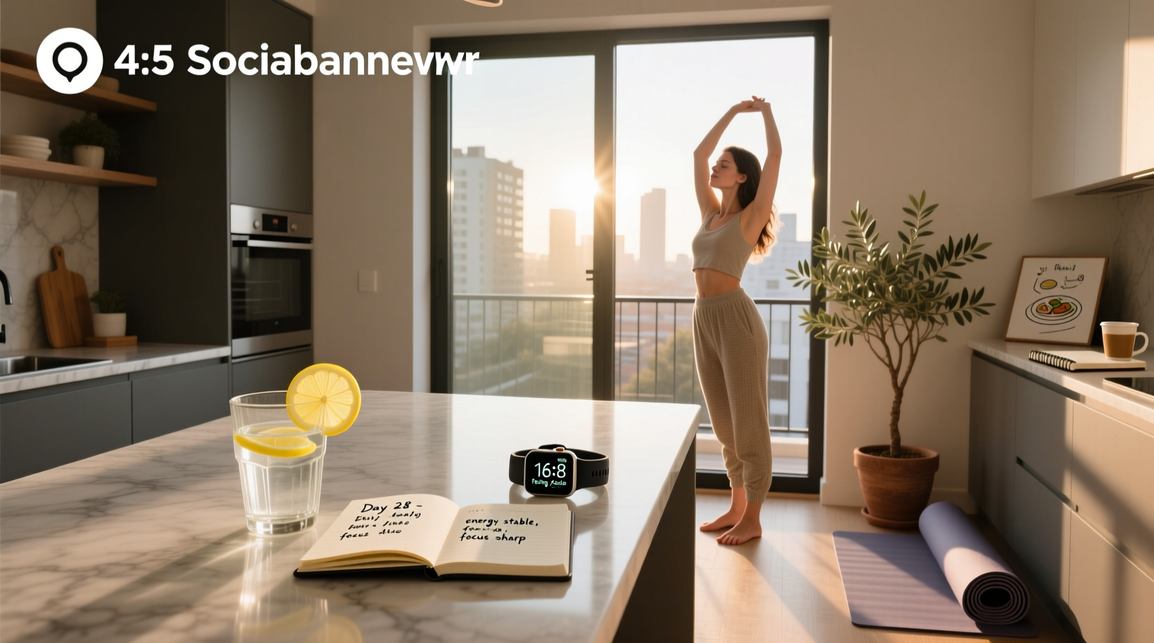 16:8 fasting results after 1 month