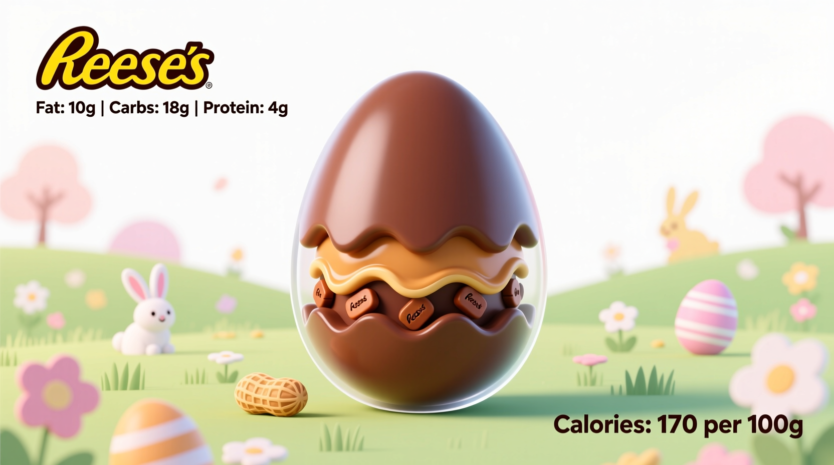 how many calories in a reese easter egg