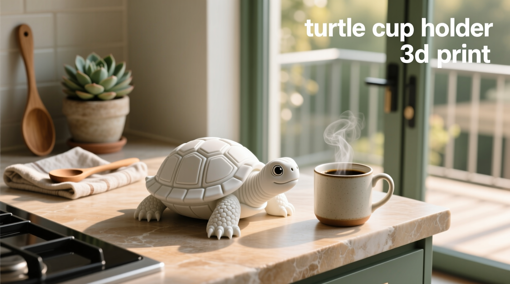 3d printed turtle cup holder guide