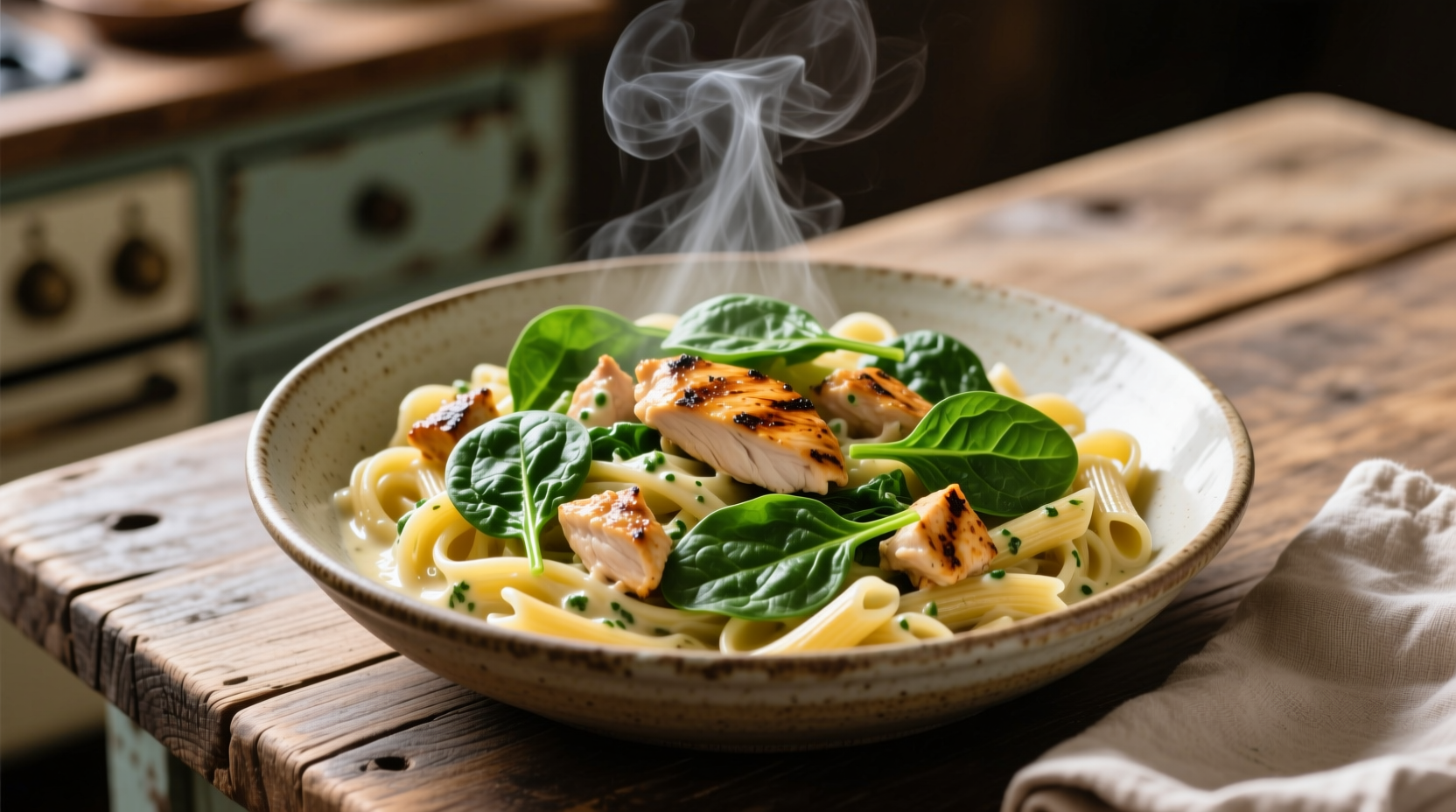 Perfect Pasta with Spinach and Chicken Recipe in 30 Minutes