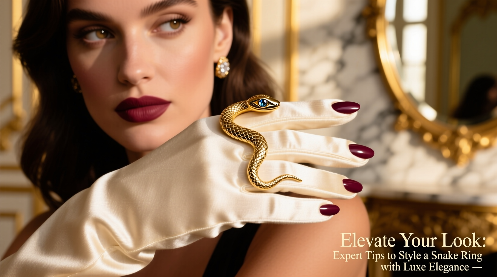 elevate your look expert tips to style a snake ring with luxe elegance