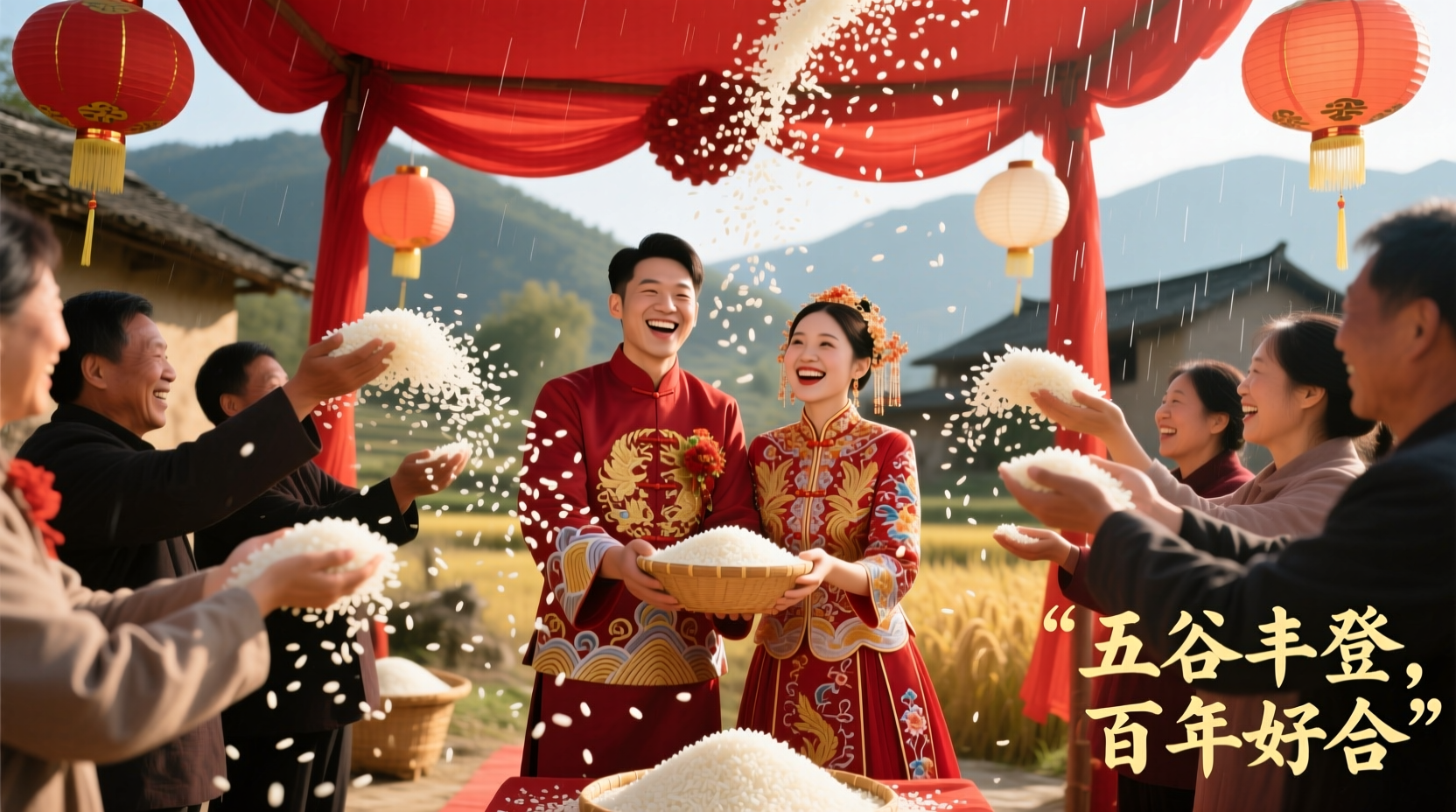 why is rice thrown at a wedding