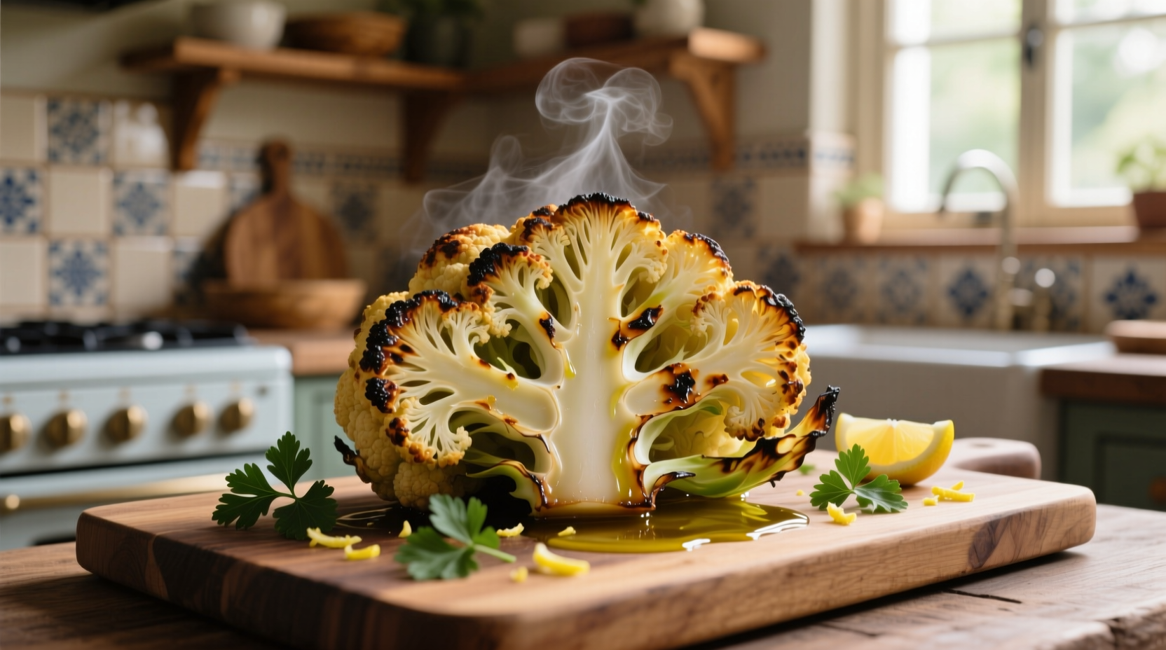 roasting cauliflower in the oven