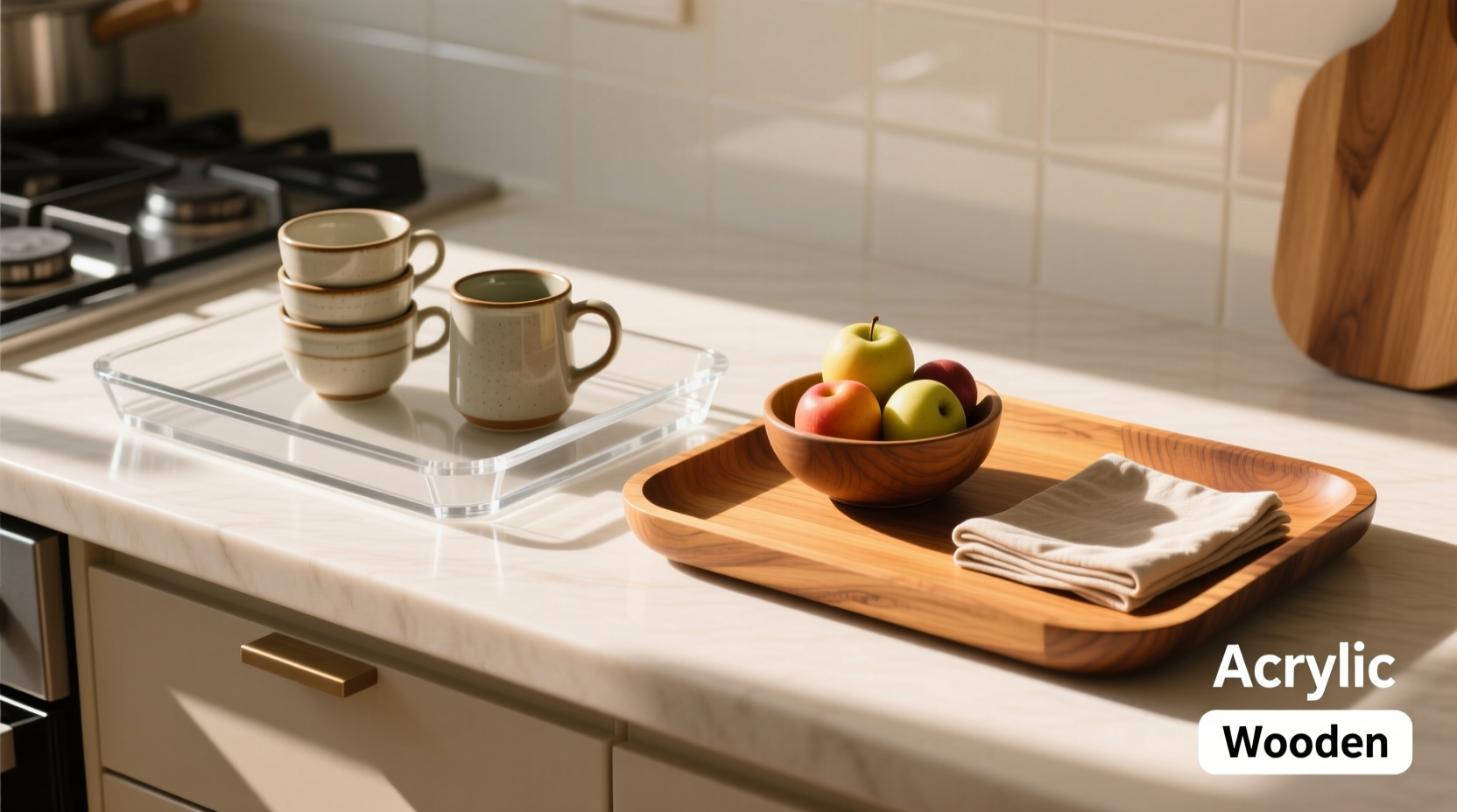 acrylic vs wooden trays which serving tray is actually better for everyday use
