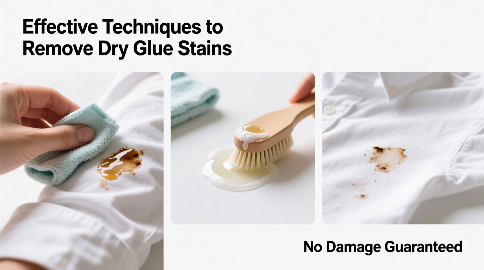 effective techniques to remove dry glue stains from clothing without damage