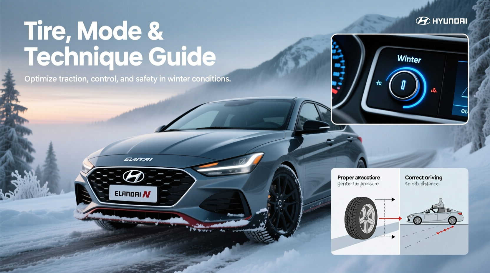 Elantra N Winter Driving Tips: Tire, Mode & Technique Guide