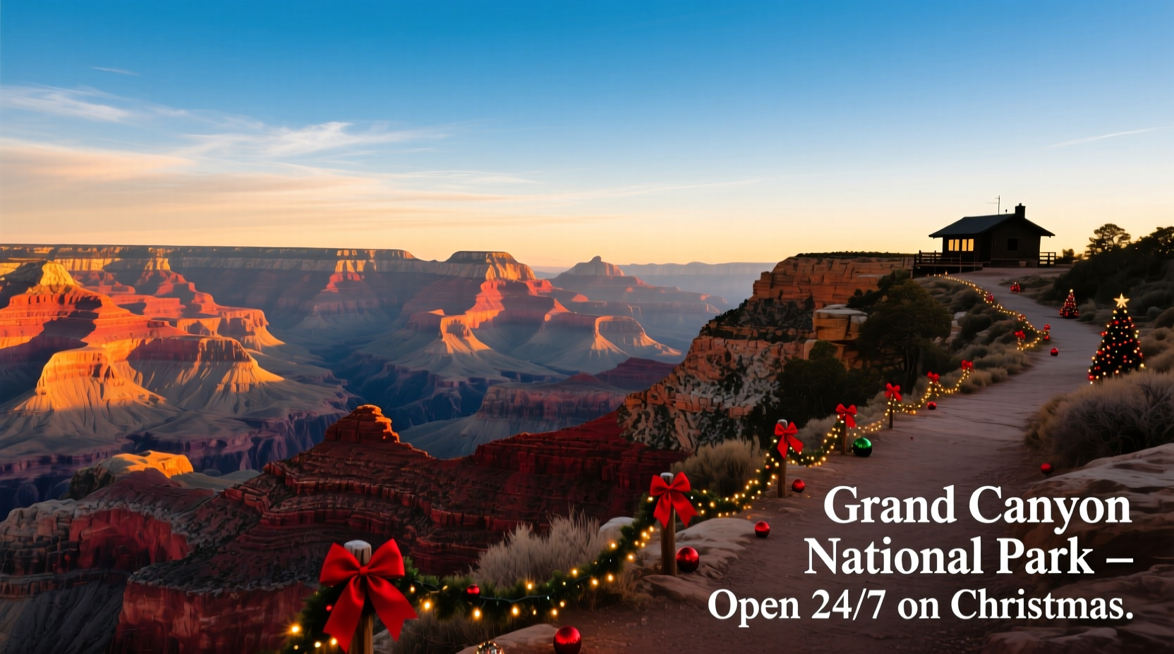 is the grand canyon open on christmas