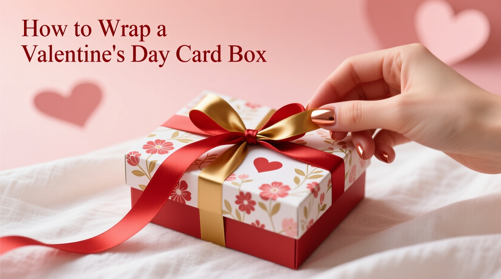 how to wrap valentines day card box