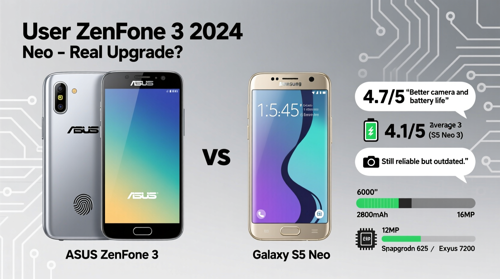 is the asus zenfone 3 really an upgrade from the samsung galaxy s5 neo what do users say