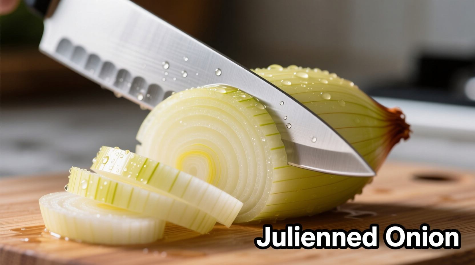 julienne cutting onion