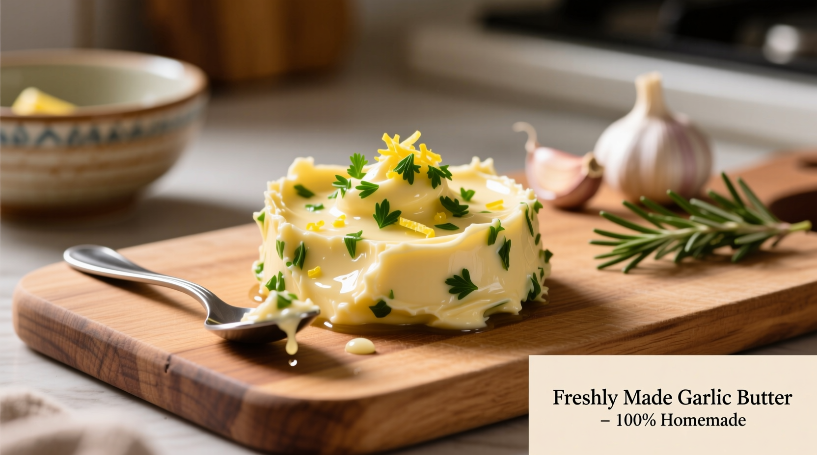 homemade garlic butter spread