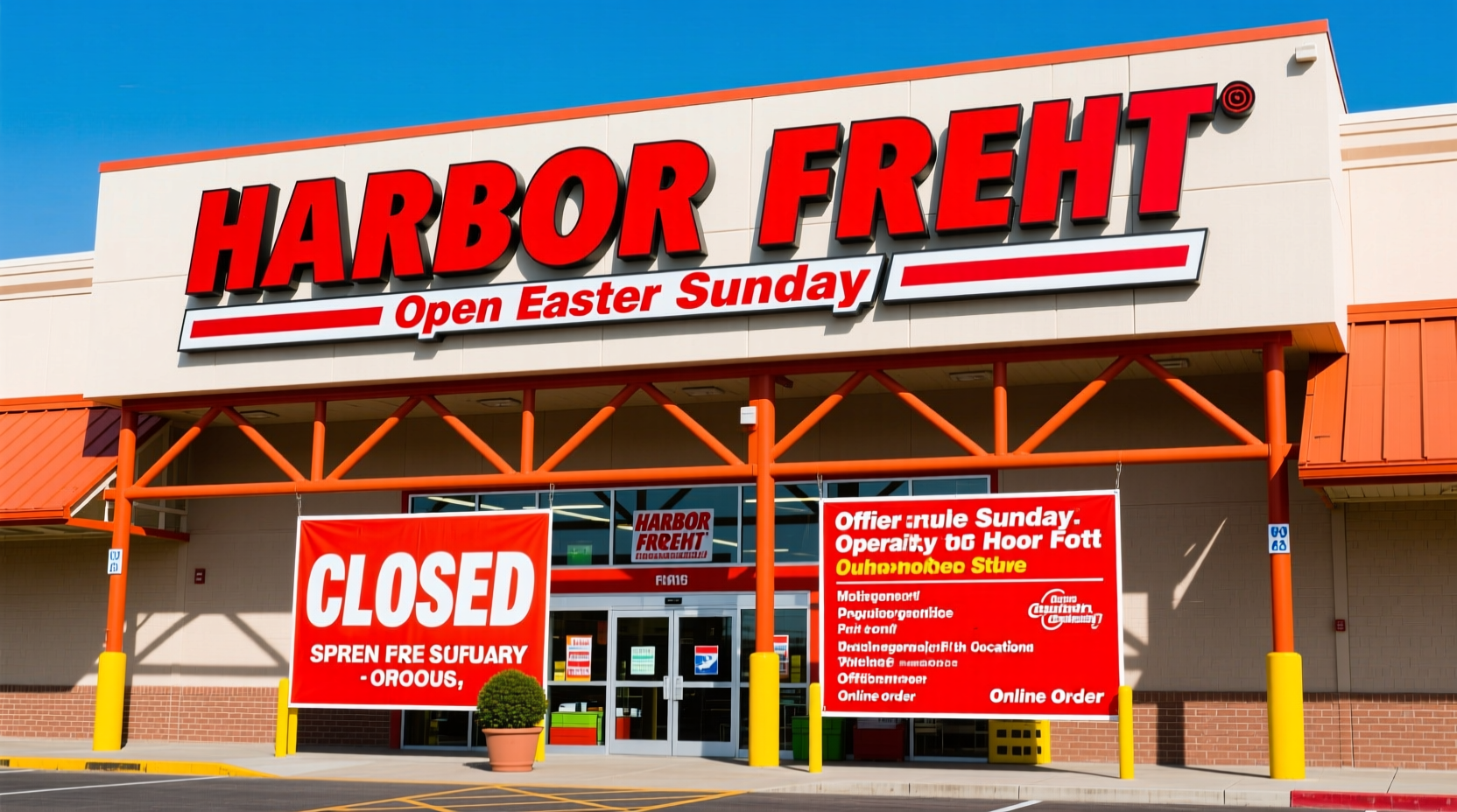 is harbor freight open on easter sunday