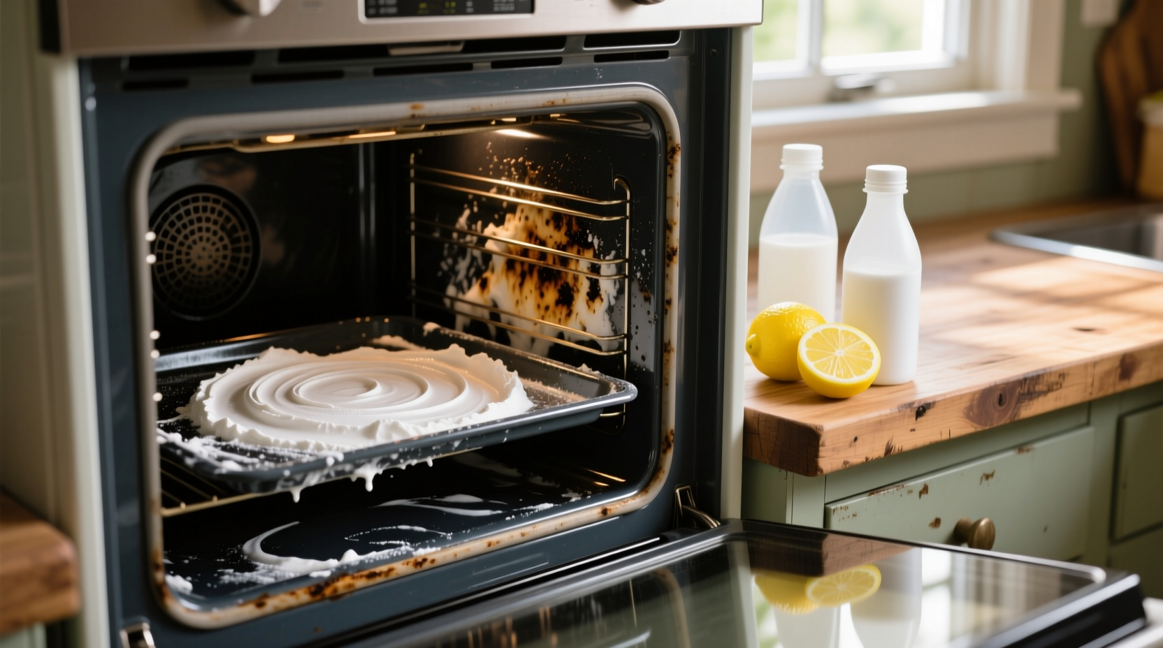how to clean an oven naturally