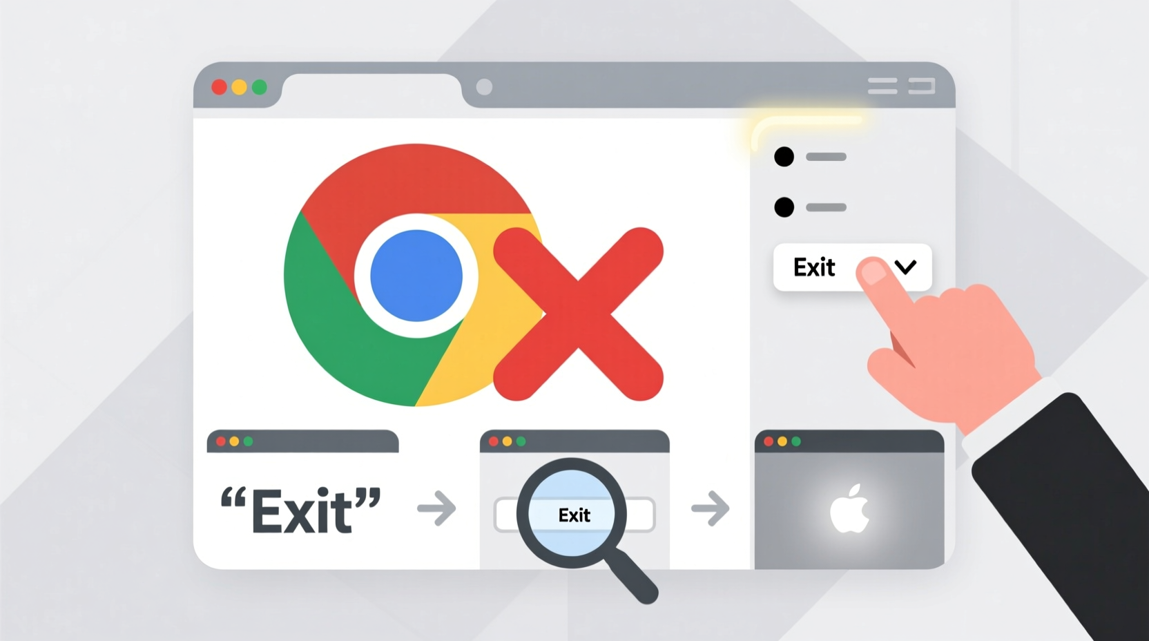 how to safely and completely shut down google chrome to avoid errors