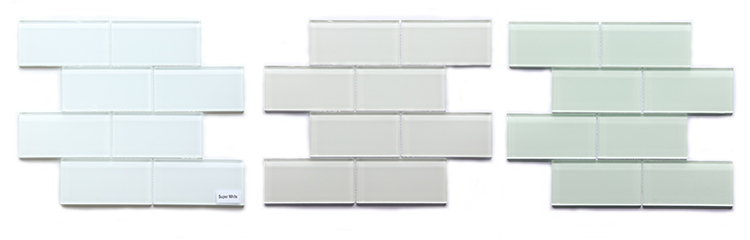 30*30cm Wwashroom Subway Tile Glass Mosaic