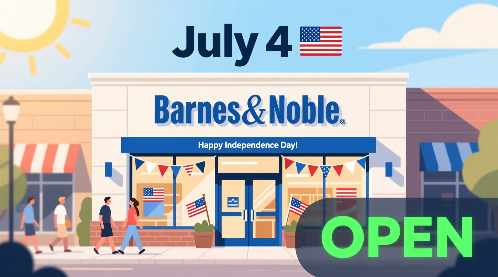 is barnes and noble open on july 4