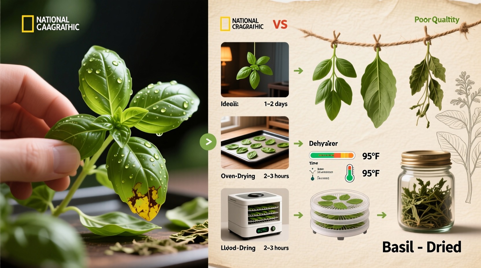 how to pick and dry basil