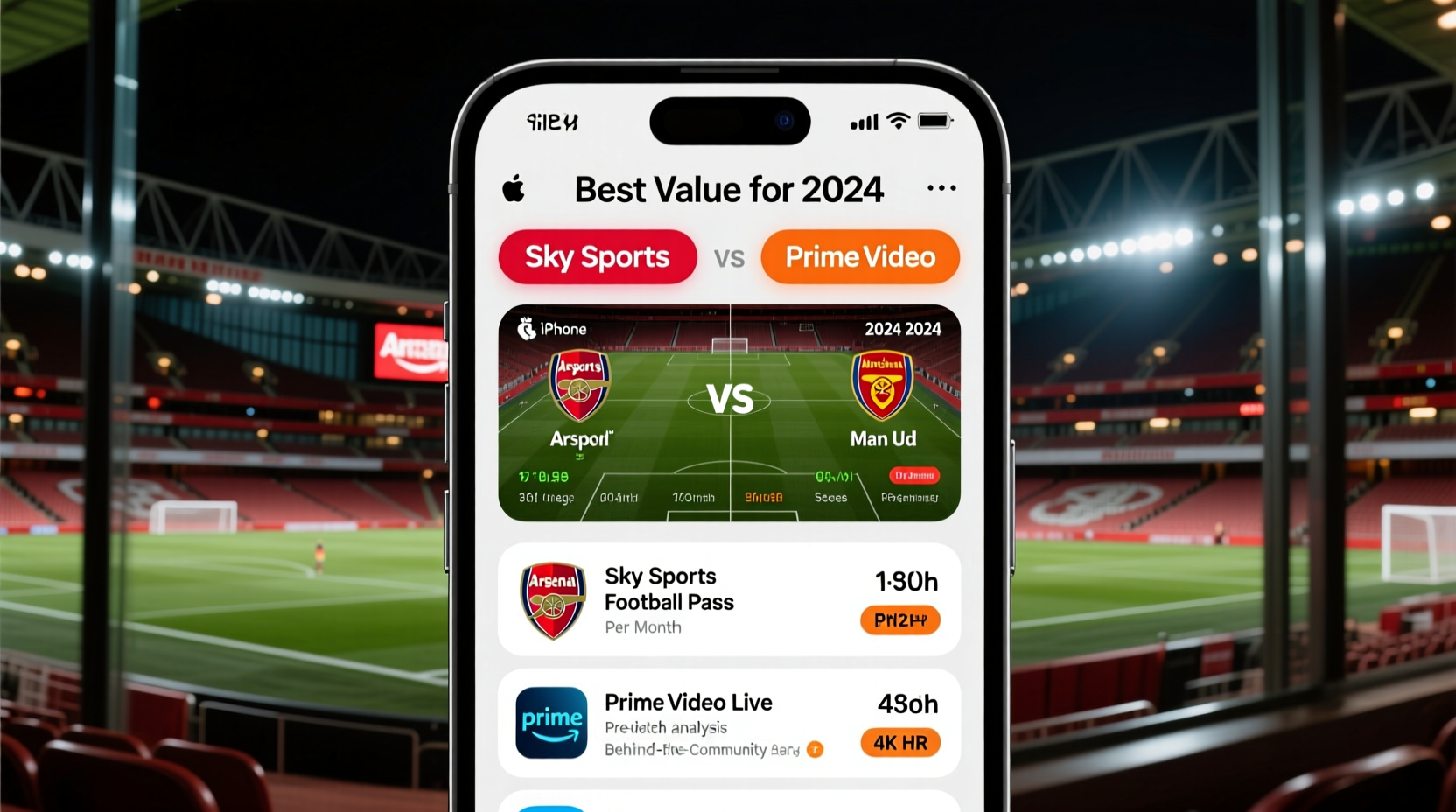 arsenal vs man u on iphone which app is actually worth the subscription in 2024