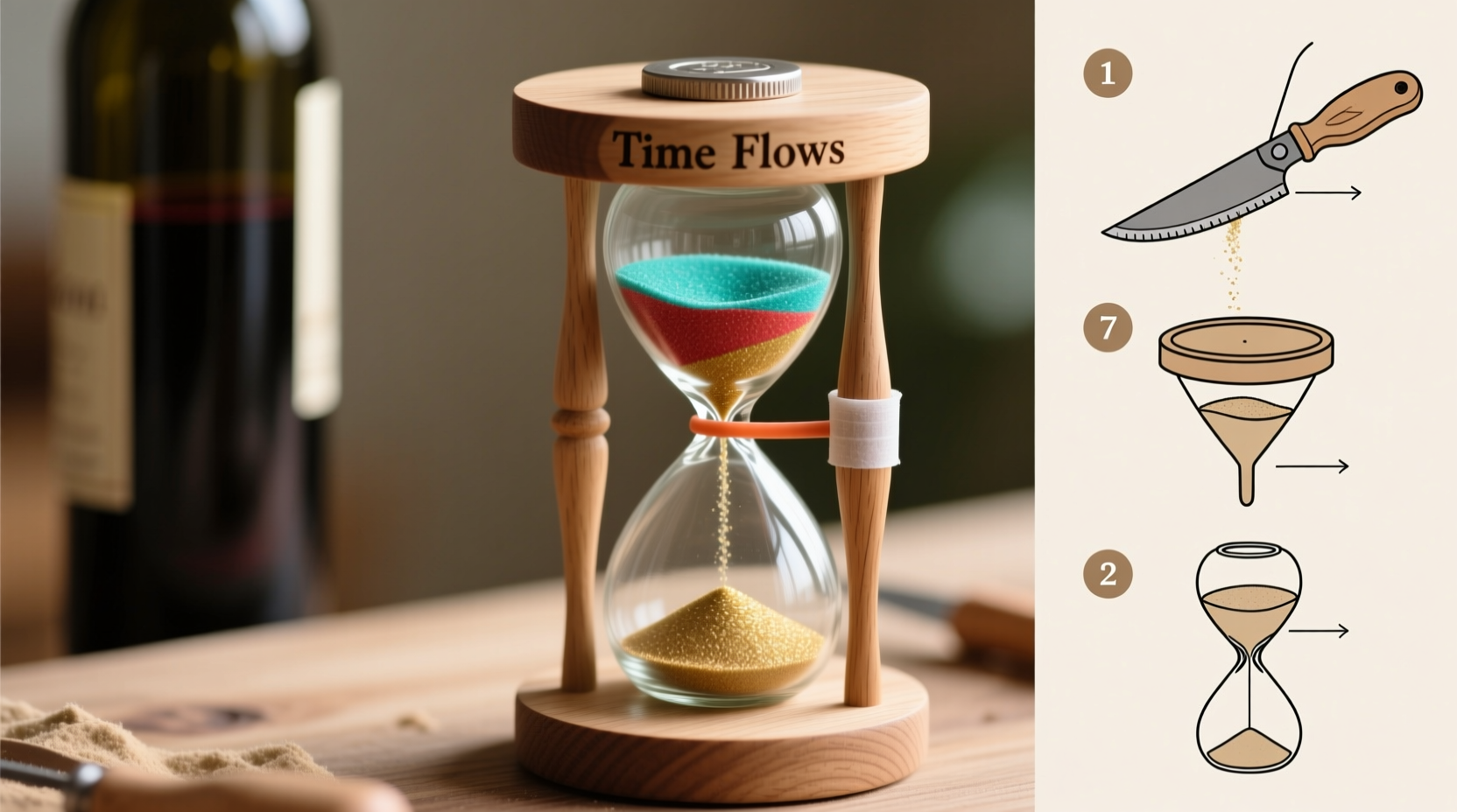 creative diy guide how to craft a unique hourglass using a bottle and simple materials