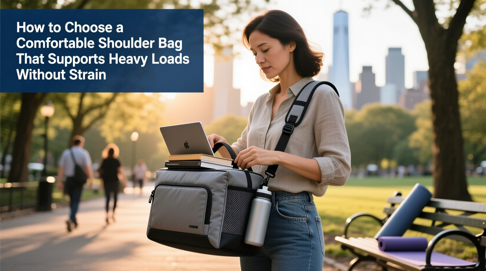 how to choose a comfortable shoulder bag that supports heavy loads without strain